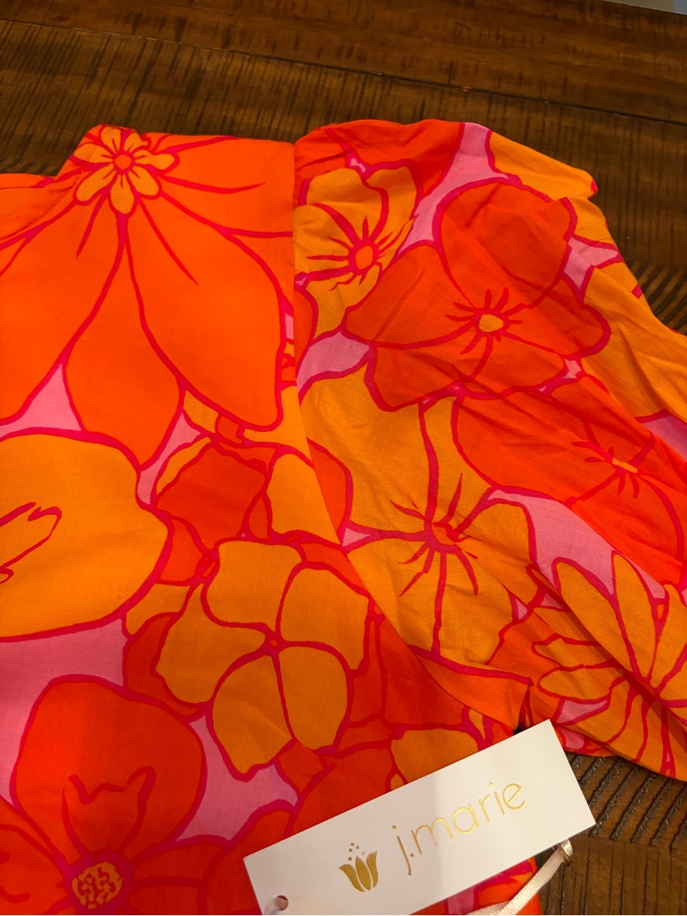 NWT - J.Marie Lizzie peplum blouse. Gorgeous, vibrant color – large - Picture 7 of 11